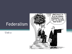 Federalism - TWHSSturges