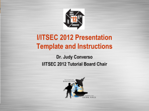iitsec12-Tutorial-Presentation Template