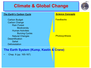 Climate and Global Change Notes
