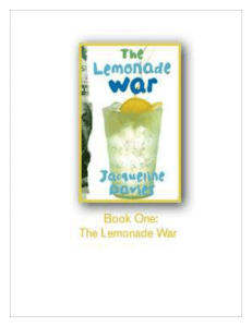 The Lemonade War Comprehension Question Packet
