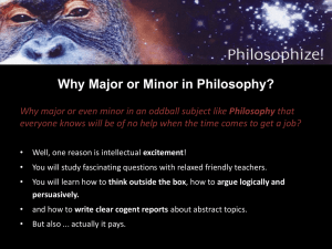 Why Major or Minor in Philosophy?