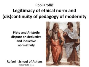 Robi Kroflič Legitimacy of ethical norm and (dis)