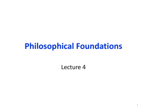 Philosophical Foundations - University of Hawaii at Manoa