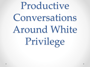Productive Conversations Around White Privilege