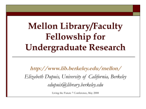 Mellon Foundation ,“Models of Academic Support”