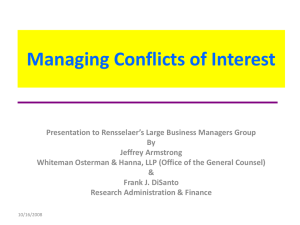 Types of Conflicts Of Interest - Rensselaer Polytechnic Institute