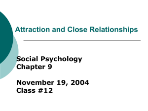 Attraction and Close Relationships