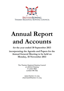 Annual Report - Thames Regional Rowing Council
