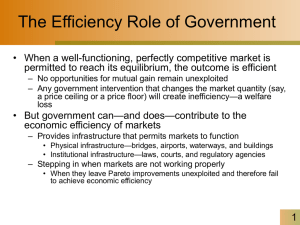 Chapter 14 - Economic Efficiency and the Role of Government