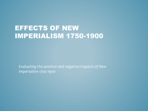 Effects of New Imperialism 1750-1900