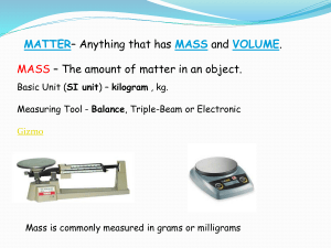 Volume is the amount of space an object takes up. The basic unit of