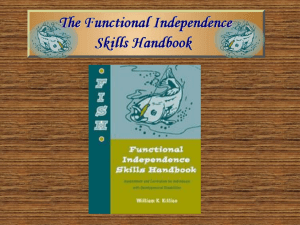 Using the Functional Independent Skills Handbook (FISH)