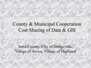 County & Municipal Cooperation Cost Sharing of Data & GIS