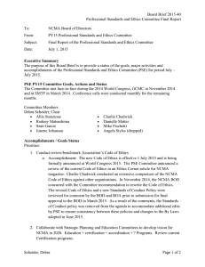 Board Brief 2015-40 Professional Standards and Ethics Final Report
