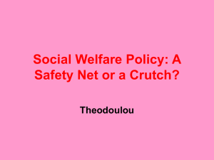 Social Welfare Policy: A Safety Net or a Crutch?