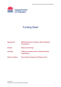 Funding Deed - NSW Resources and Energy