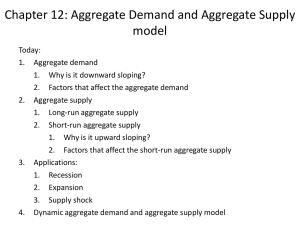 Chapter 12: Aggregate Demand and Aggregate Supply model