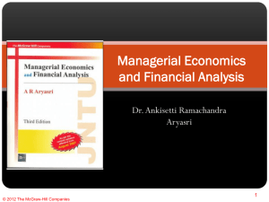 Managerial Eonomics and Financial Analysis