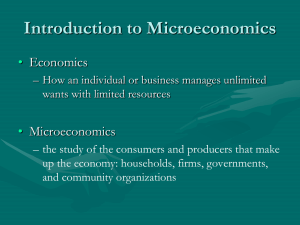 Intro to Microeconomics