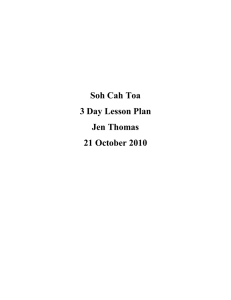 3 Day Lesson Plan - Jennifer Thomas