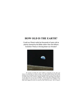 Tract-Radiometry Dating and the age of the earth (doc)