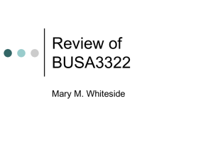Review of BUSA3322