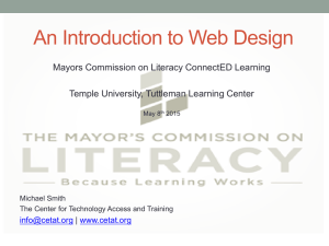 Powerpoint - The Mayor's Commission on Literacy