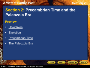 Precambrian Time and the Paleozoic Era