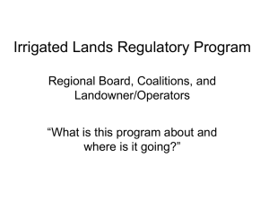 Irrigated Lands Regulatory Program Regional Board, Coalitions
