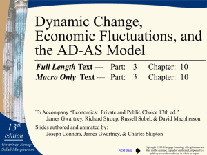 Dynamic Change, Economic Fluctuations, and the AD