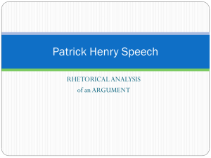 Patrick Henry Speech