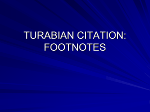 TURABIAN CITATION FOOTNOTES