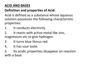 Arrhenius concept of acid and bases