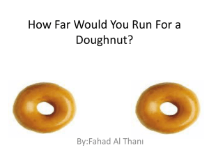 How Far Would You Run For a Doughnut? - 17-012