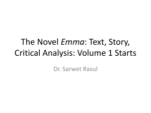 The Novel Emma: Text, Story, Critical Analysis