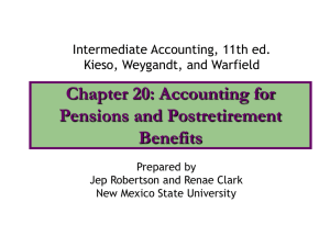 Chapter 20: Pensions and Post retirement benefits