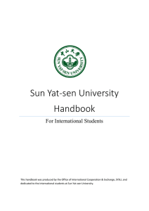 SYSU Handbook for International Students - Sun Yat
