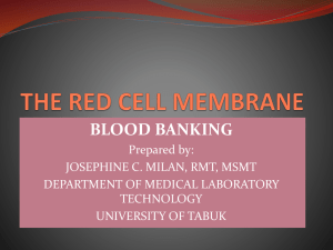 THE RED CELL MEMBRANE
