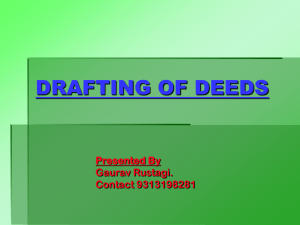 drafting of deeds