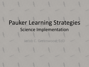 Pauker Learning Strategies Science Implementation
