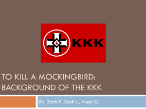 To Kill a Mockingbird: Background of the KKK