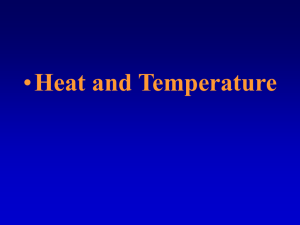 Chapter 5 - "Heat and Temperature"
