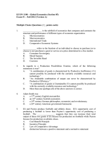 ECON 1100 * Global Economics (Fall 2007)