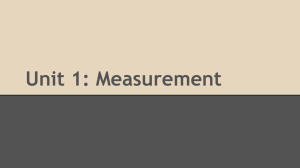 Measurement Student Notes