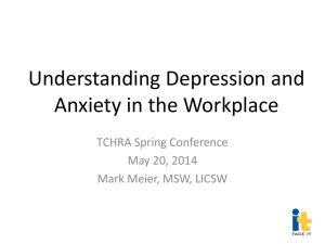 Understanding Depression and Anxiety in the Workplace (Stress)