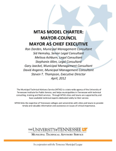 MTAS Model Charter Mayor as Chief Executive