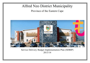 sdbip andm 2013-14 - final - Alfred Nzo District Municipality