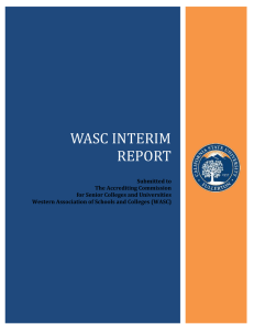 The CAL STATE FULLERTON WASC Interim Report Committee