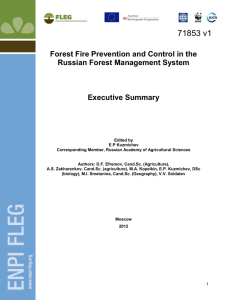 Forest Fire Prevention and Control in the Russian