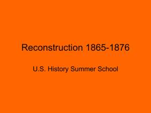 Reconstruction 1865-1876